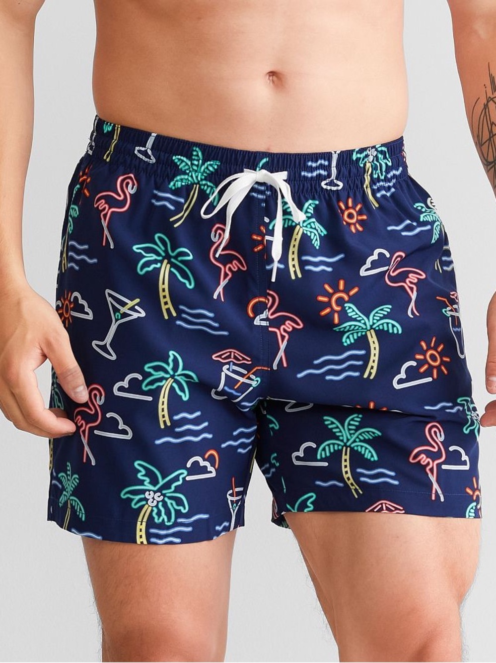Chubbies The Neon Lights Swim Trunk, Size M/5.5” Inseam